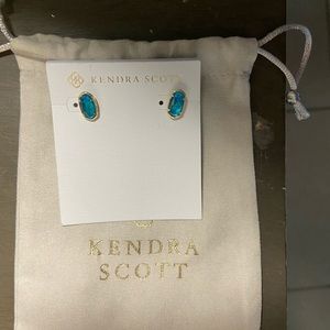 New Kendra Scott stud earrings abalone gold